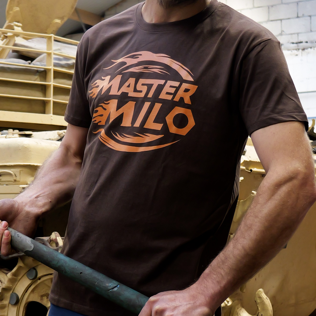 MasterMilo cirkel logo (bruin) T-shirt